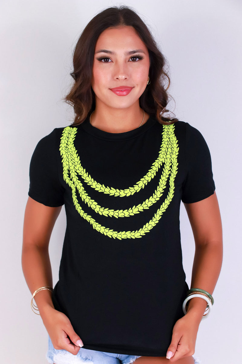 Jeans Warehouse Hawaii - S/S SCREEN - PAKALANA LEI TEE | By LUZ