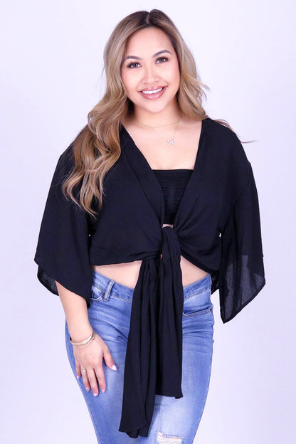 ZEN MUSE TIE FRONT TOP