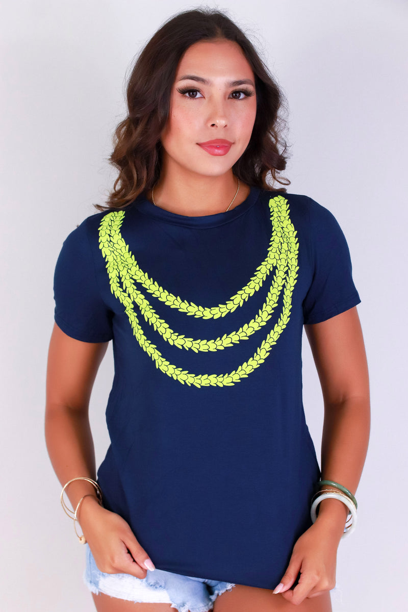 Jeans Warehouse Hawaii - S/S SCREEN - PAKALANA LEI TEE | By LUZ