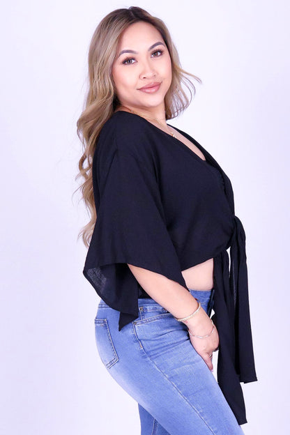ZEN MUSE TIE FRONT TOP