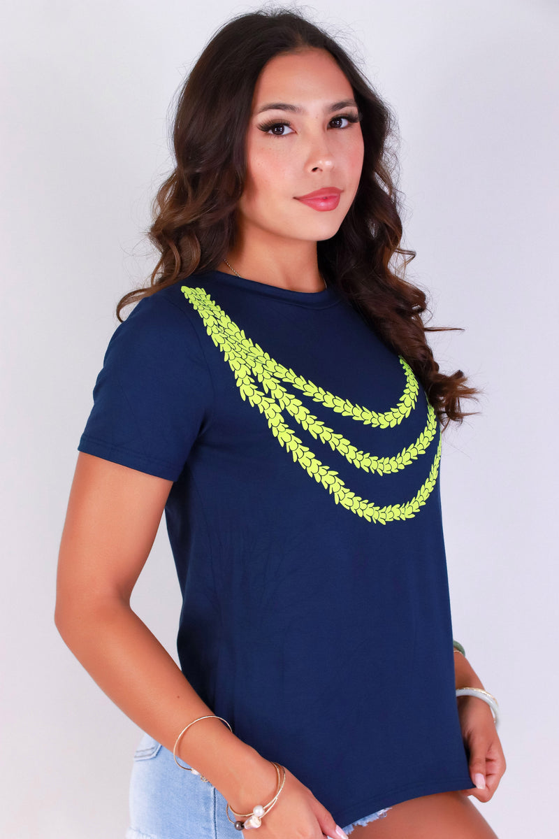 Jeans Warehouse Hawaii - S/S SCREEN - PAKALANA LEI TEE | By LUZ
