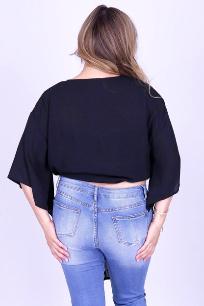 ZEN MUSE TIE FRONT TOP
