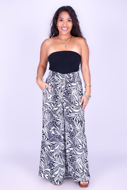 SUNSET TIDES SMOCKED WAIST PANTS