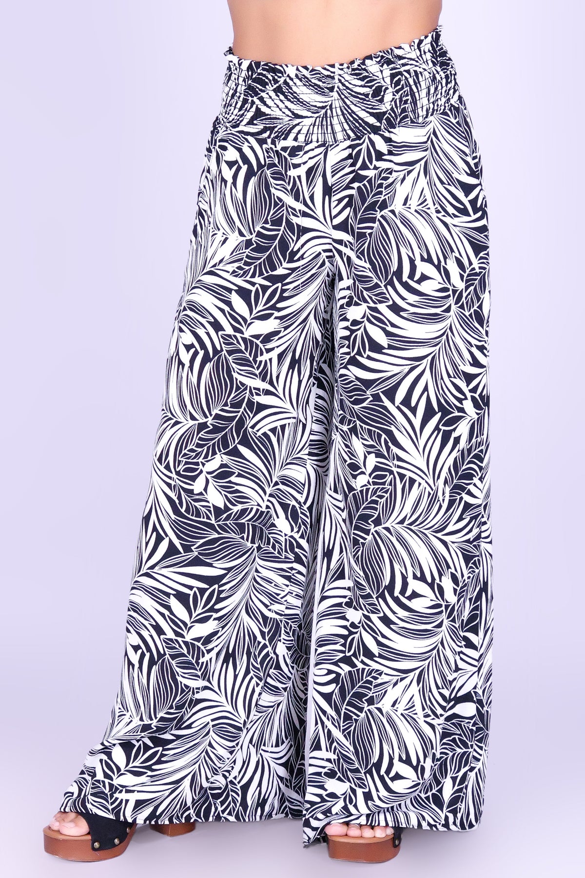 SUNSET TIDES SMOCKED WAIST PANTS