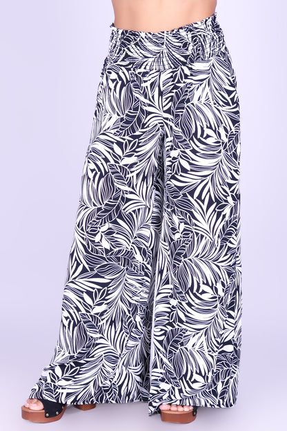 SUNSET TIDES SMOCKED WAIST PANTS