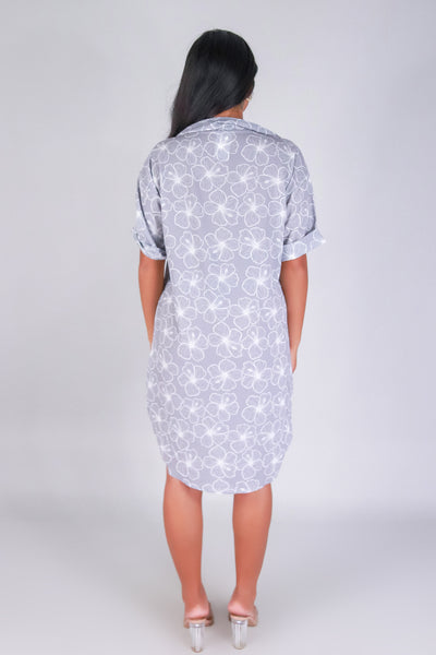 PUA ALOALO BUTTON DOWN DRESS