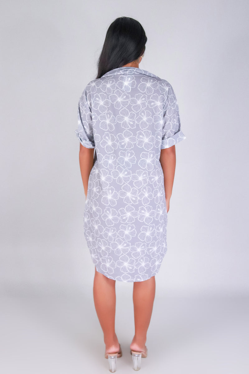 PUA ALOALO BUTTON DOWN DRESS