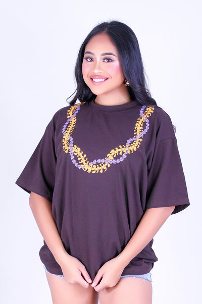 PUAKENIKENI CROWN FLOWER OVERSIZED TEE