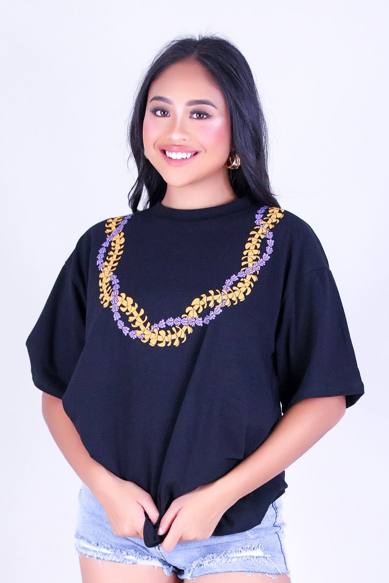 PUAKENIKENI CROWN FLOWER OVERSIZED TEE