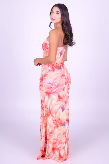 LILY IN BLOOM TUBE MAXI DRESS