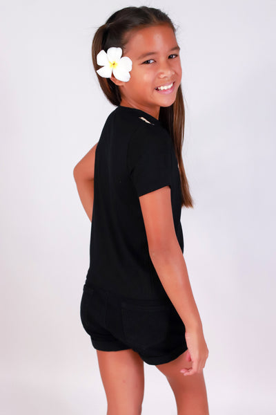 Jeans Warehouse Hawaii - S/S PRINT 7-16 - PUAKENIKENI PIKAKE TWIST LEI TEE | KIDS SIZE 4-6x | By GREENWELL PROMOTIONS LTD