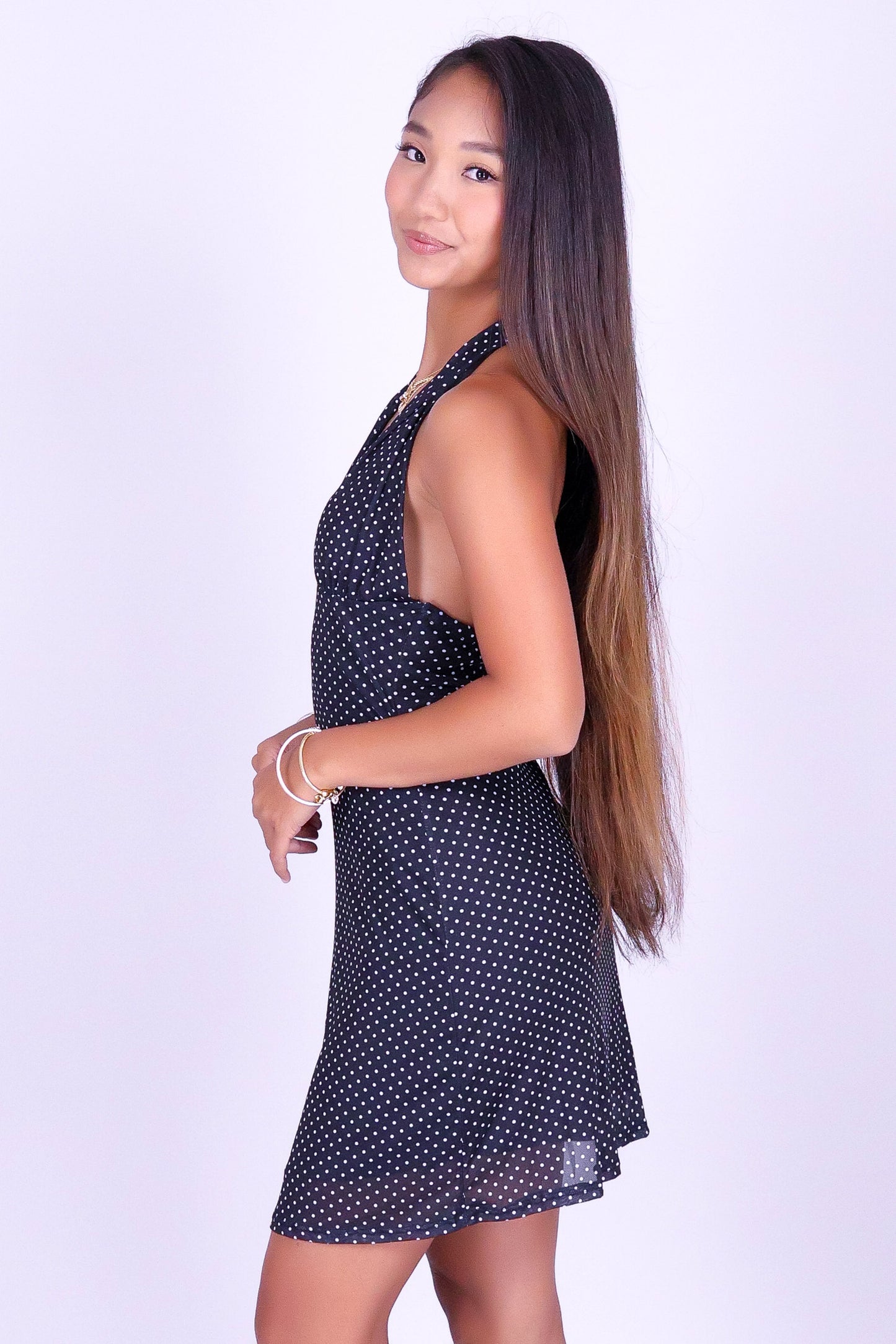 ON THE SPOT HALTER DRESS