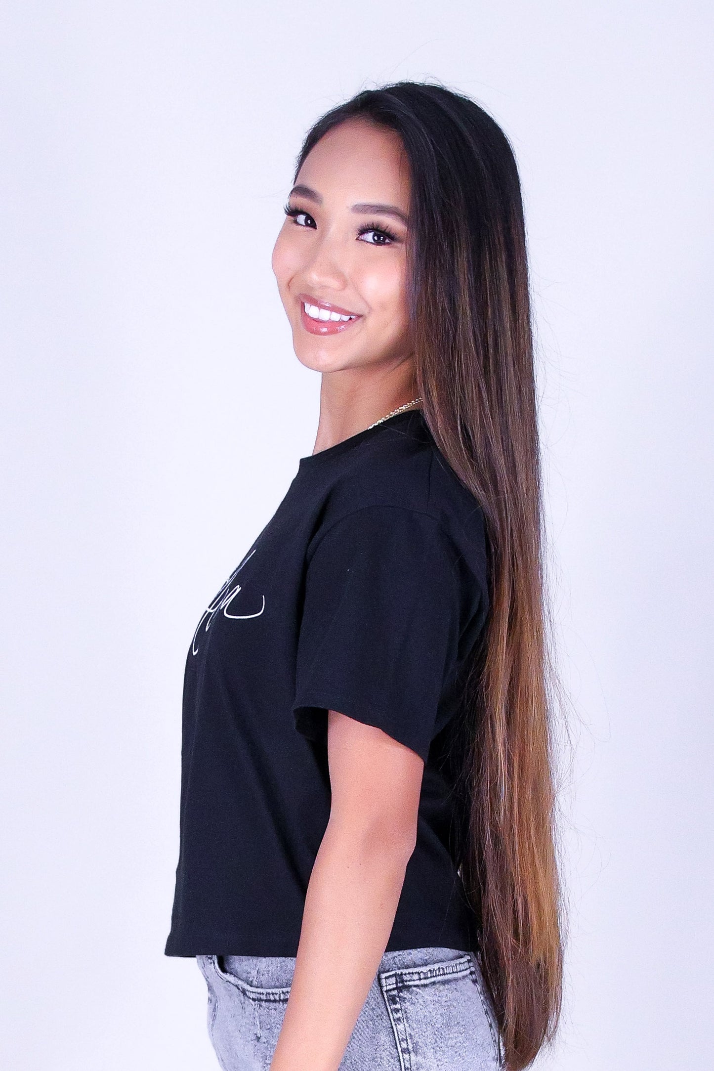 ALOHA PLUMERIA CROP TEE