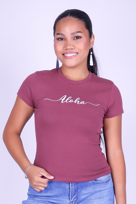 ALOHA CURSIVE TEE