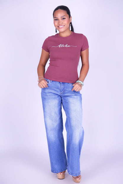 ALOHA CURSIVE TEE