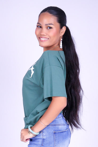 3 IWA OVERSIZED OFF SHOULDER TEE