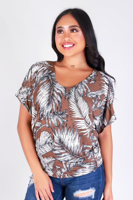 TROPICAL FLOW DOLMAN TOP