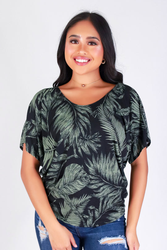 TROPICAL FLOW DOLMAN TOP