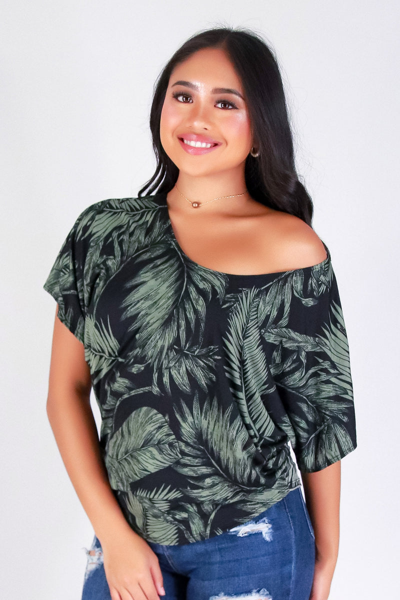 TROPICAL FLOW DOLMAN TOP