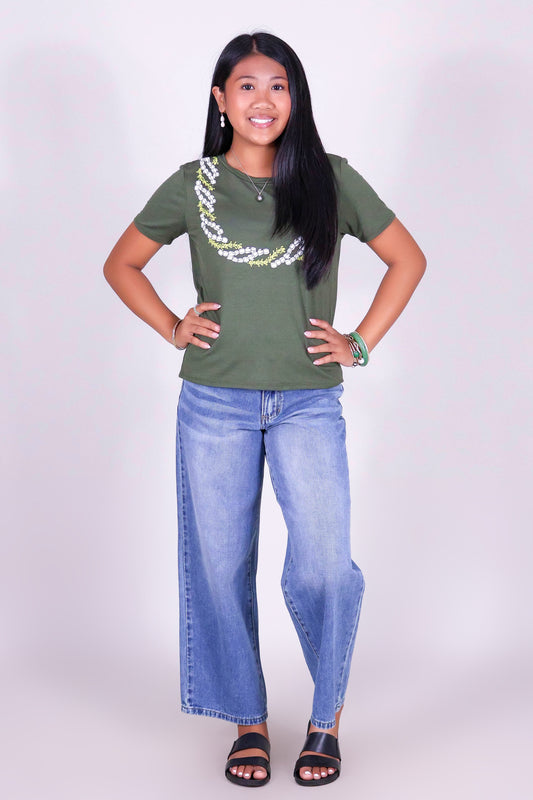 PAKALANA PIKAKE TWIST LEI TEE | KIDS SIZE 2-16