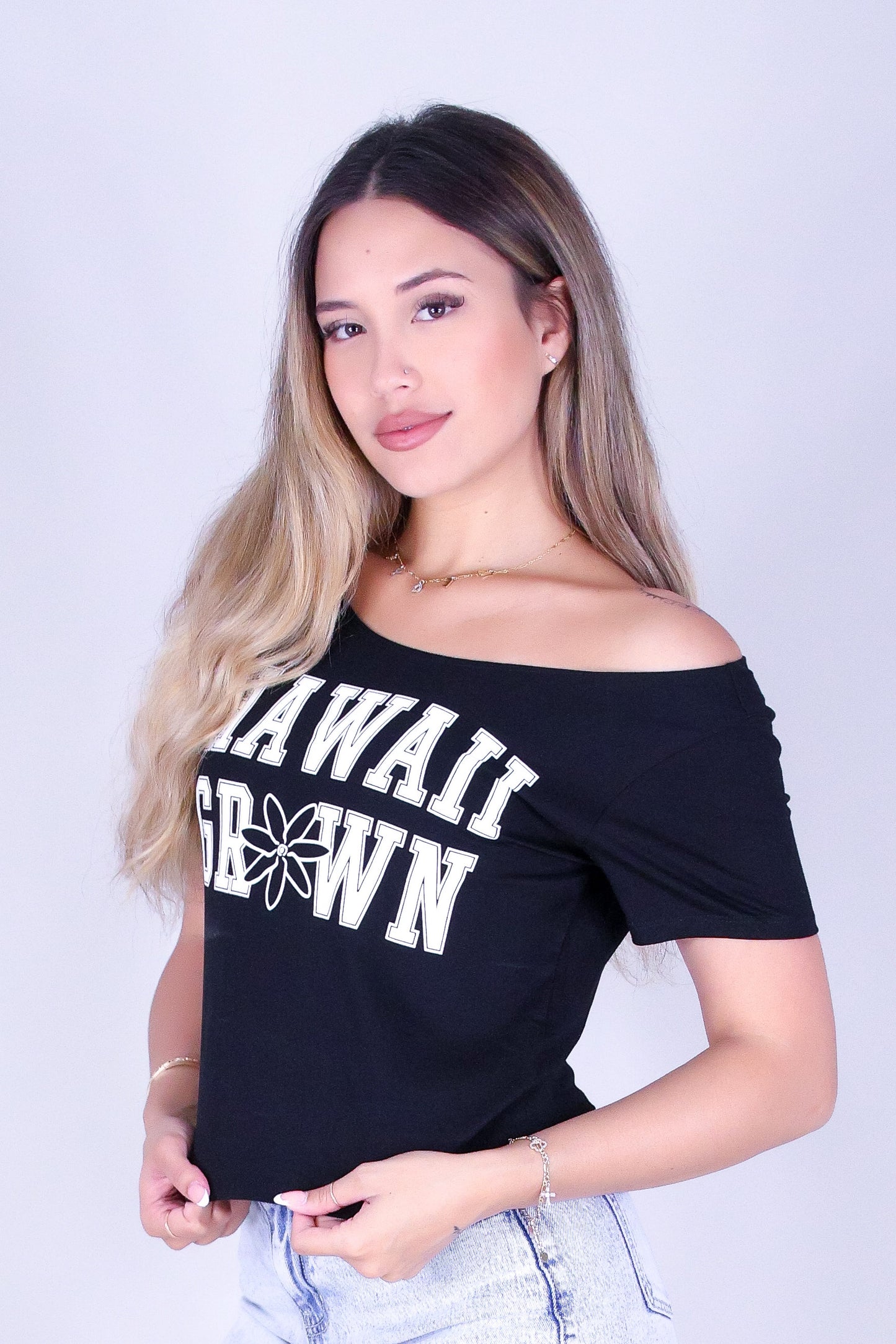 HI GROWN OFF SHOULDER TOP