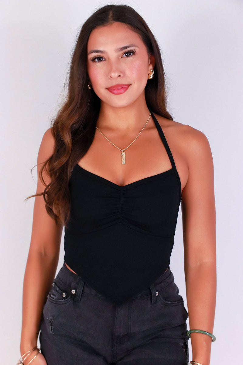 Jeans Warehouse Hawaii - SL CASUAL SOLID - ON THE GO HALTER TOP | By ANWND