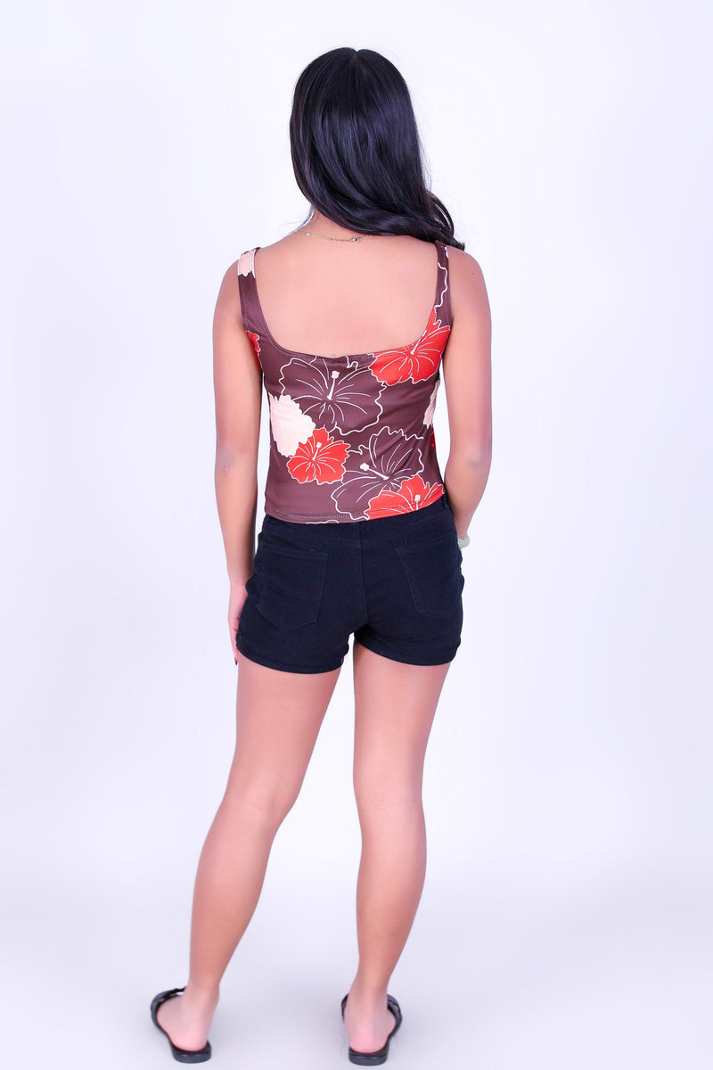 MULTI ALOALO SQUARE NECK TANK TOP | KIDS SIZE 2-16