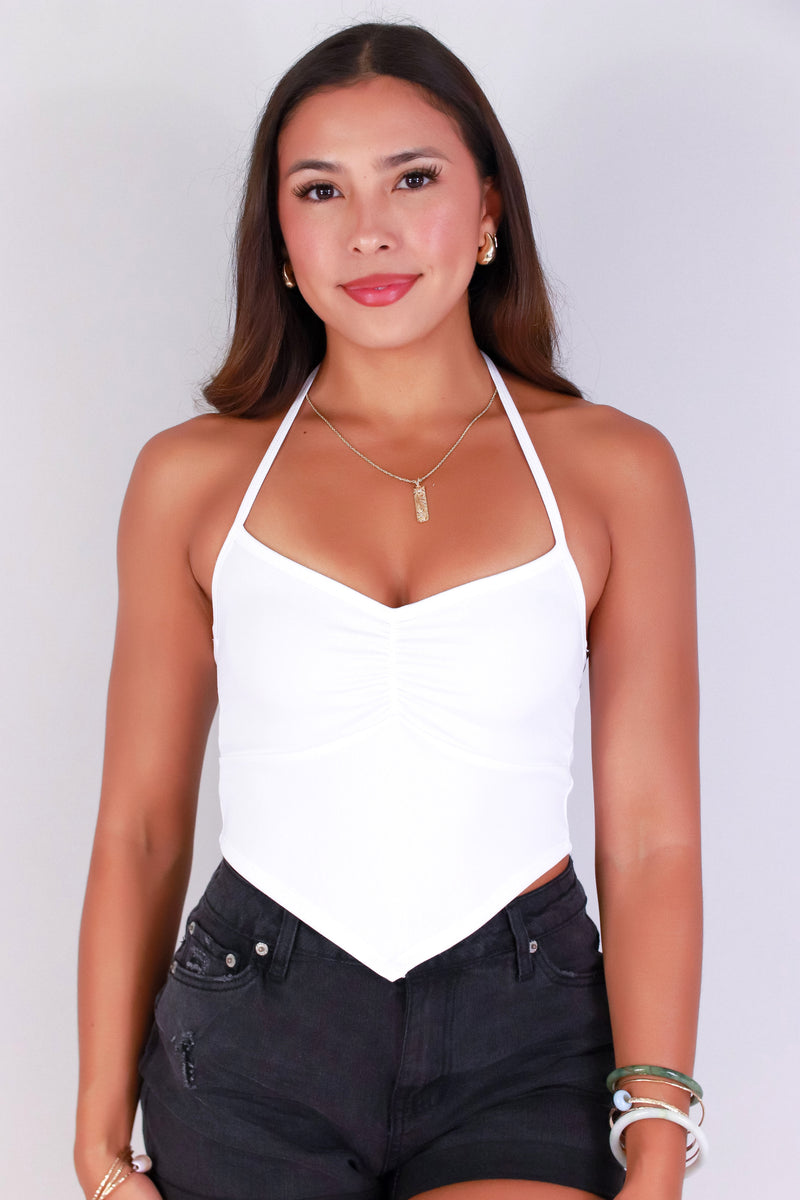 Jeans Warehouse Hawaii - SL CASUAL SOLID - ON THE GO HALTER TOP | By ANWND