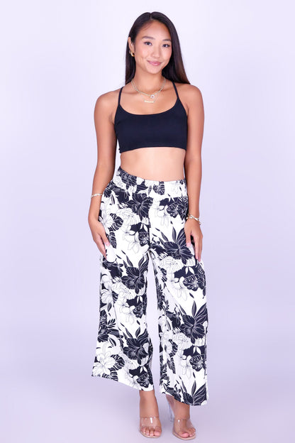 COCONUT COAST SMOCKED WAIST CAPRI'S