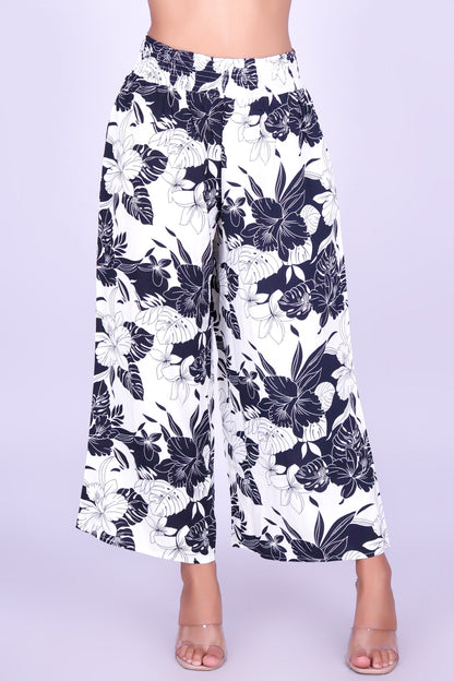 COCONUT COAST SMOCKED WAIST CAPRI'S
