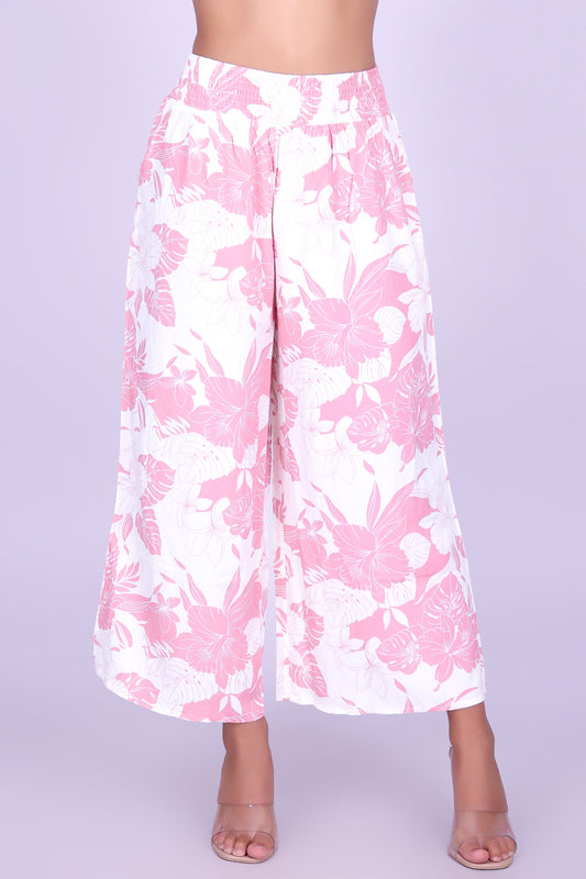 COCONUT COAST SMOCKED WAIST CAPRI'S