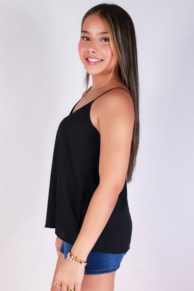 Jeans Warehouse Hawaii - TANK SOLID WOVEN DRESSY TOPS - EFFORTLESS EDIT TOP | By PAPERMOON/ B_ENVIED