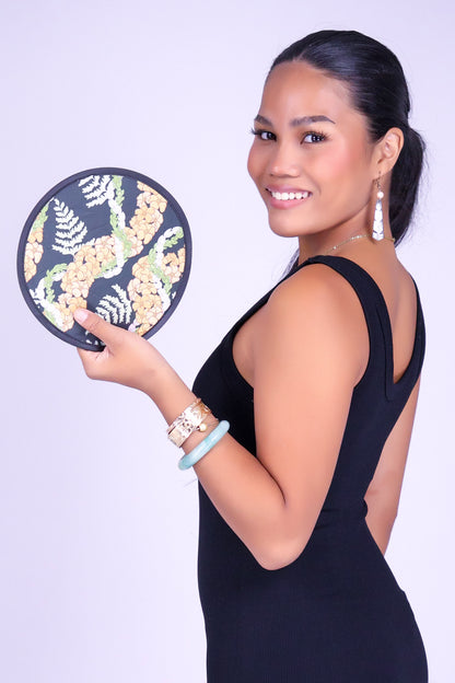 PUAKENIKENI FERN FOLDABLE FAN