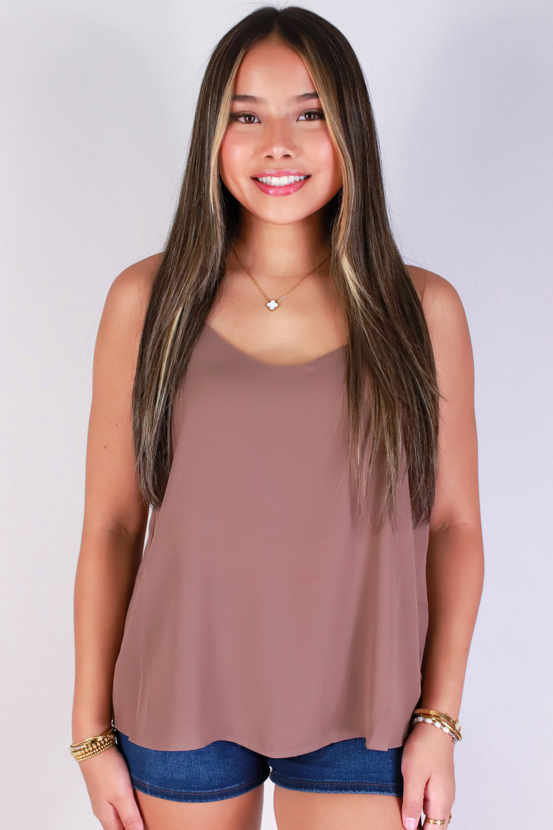 Jeans Warehouse Hawaii - TANK SOLID WOVEN DRESSY TOPS - EFFORTLESS EDIT TOP | By PAPERMOON/ B_ENVIED