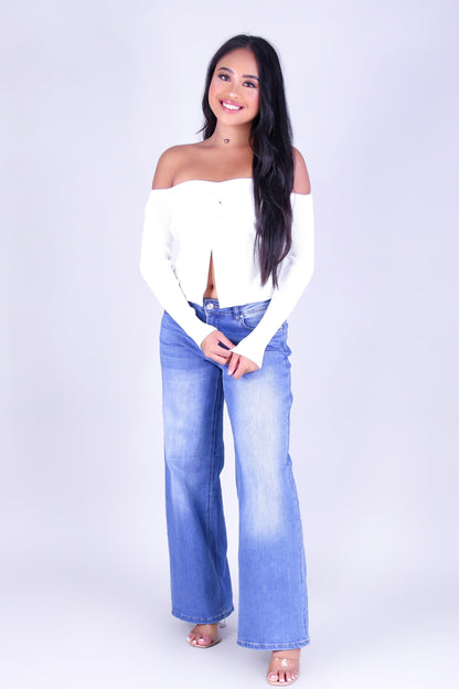 EFFORTLESS GLOW SWEATER FLYAWAY TOP