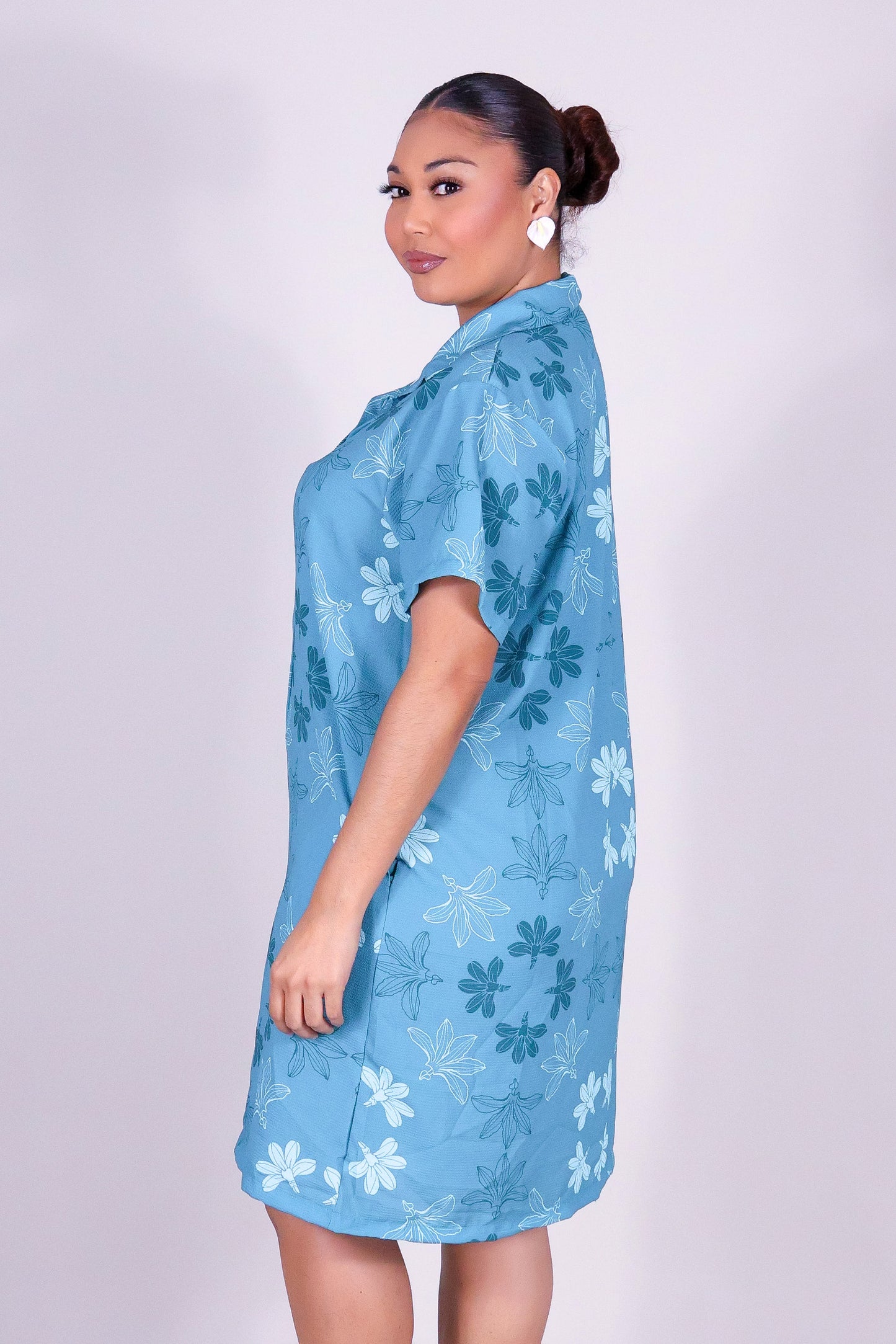 NAUPAKA BUTTON DOWN DRESS