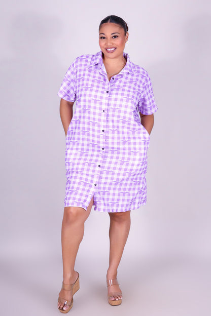 IWA PALAKA BUTTON DOWN DRESS