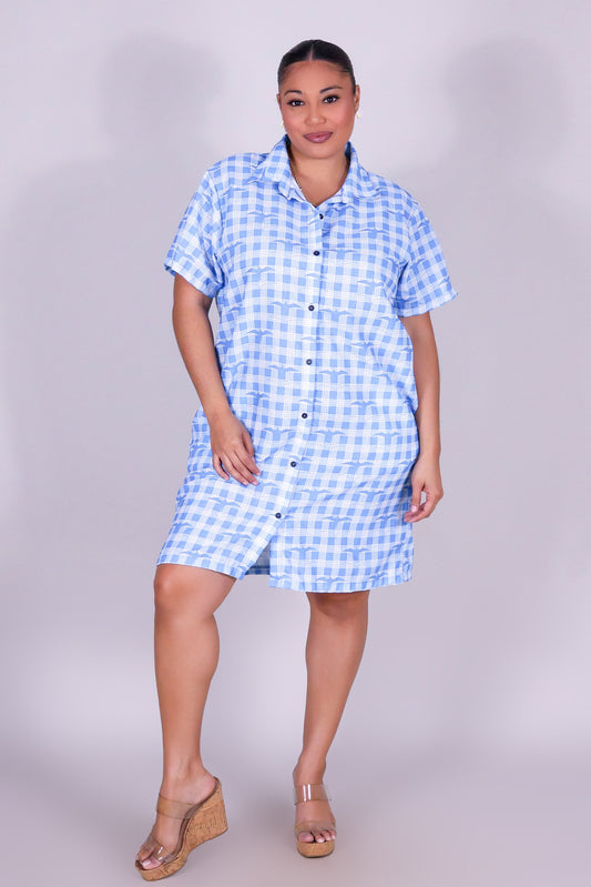 IWA PALAKA BUTTON DOWN DRESS