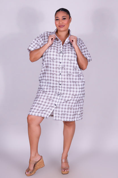IWA PALAKA BUTTON DOWN DRESS
