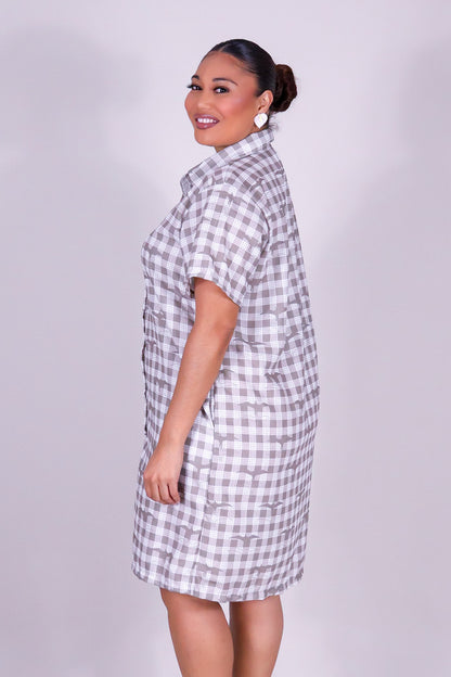 IWA PALAKA BUTTON DOWN DRESS