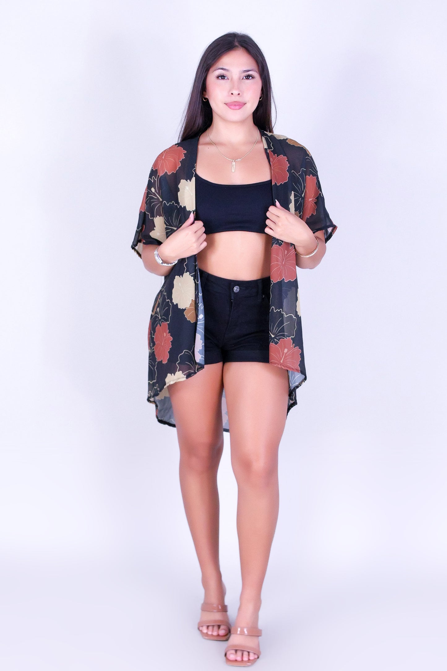 MULTI ALOALO CHIFFON CARDIGAN