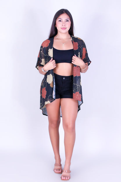 MULTI ALOALO CHIFFON CARDIGAN