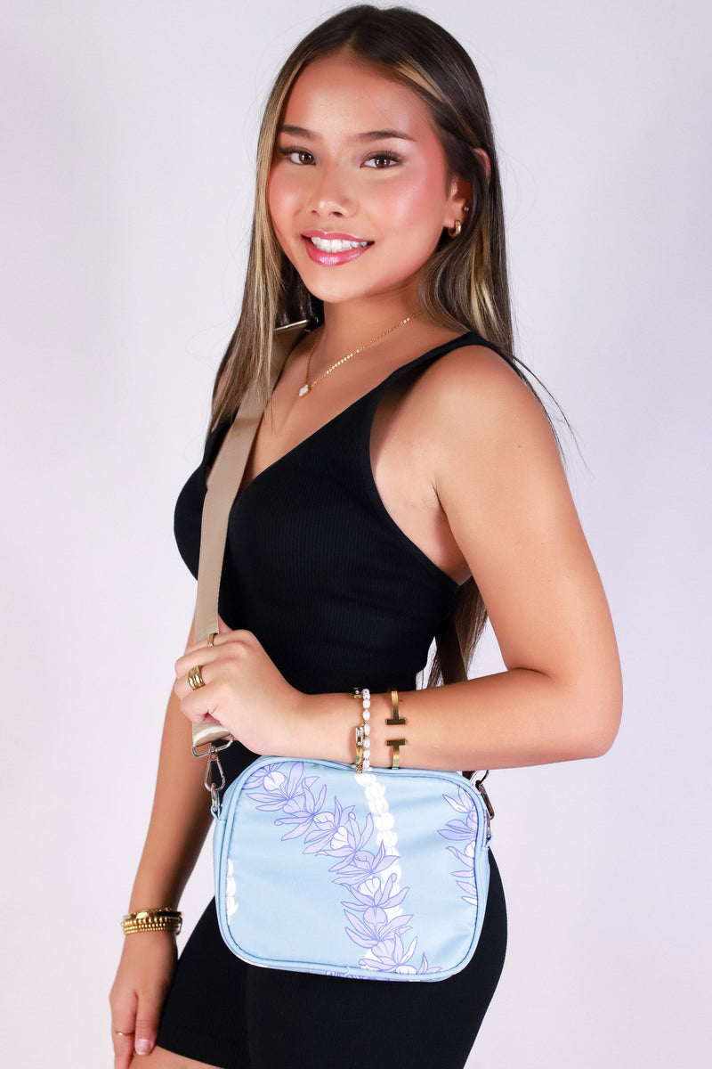 Jeans Warehouse Hawaii - CROSS BODY LONG STRAP - PIKAKE HONOHONO CROSSBODY | By GREENWELL PROMOTIONS LTD