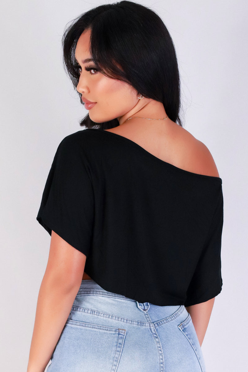 Jeans Warehouse Hawaii - S/S SOLID KNIT TOPS - CLEAN LINES OFF-SHOULDER TOP | By OLIVE & CO