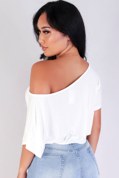 Jeans Warehouse Hawaii - S/S SOLID KNIT TOPS - CLEAN LINES OFF-SHOULDER TOP | By OLIVE & CO
