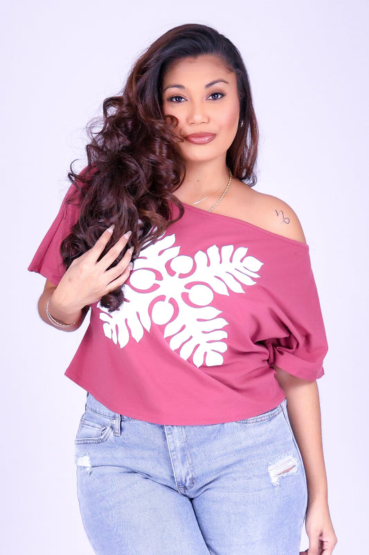 ULU QUILT OFF SHOULDER TEE