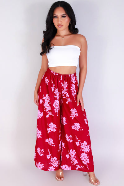 Jeans Warehouse Hawaii - PRINT WOVEN PANTS - SAKURA PALAZZO PANTS | By LUZ