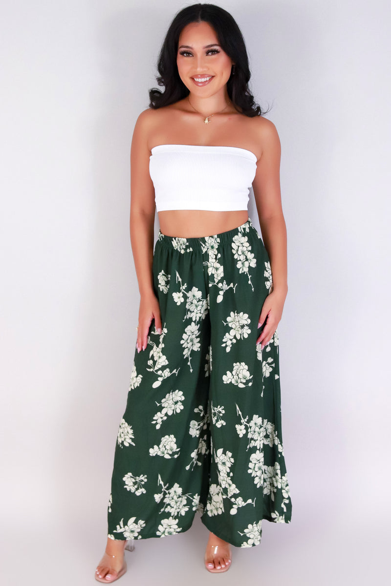 Jeans Warehouse Hawaii - PRINT WOVEN PANTS - SAKURA PALAZZO PANTS | By LUZ