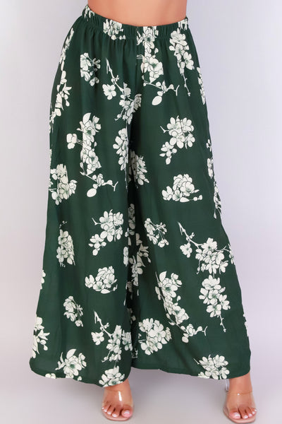 Jeans Warehouse Hawaii - PRINT WOVEN PANTS - SAKURA PALAZZO PANTS | By LUZ