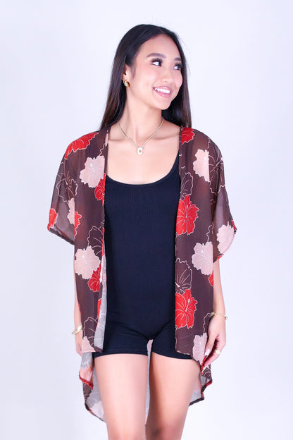 MULTI ALOALO CHIFFON CARDIGAN